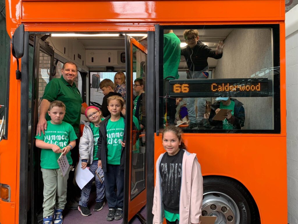 Ticket to fun … GVVT guide Mark Caldwell and his gang aboard Your Wee Happy Bus